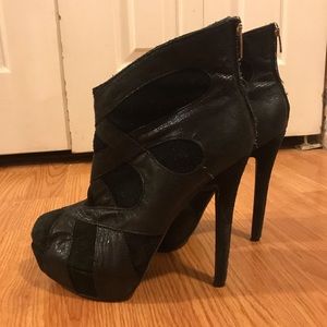 Colin Stuart suede and leather ankle boots